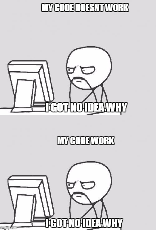 My code doesn&rsquo;t work, I don&rsquo;t know why! My code works, I don&rsquo;t know why!
